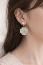 Statement Pearl Round Earring