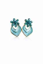 Korean Leaf Stud Earring - Image 3