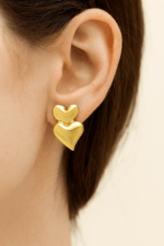 Anti Tarnish Heart Earring