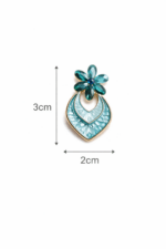 Korean Leaf Stud Earring - Image 5
