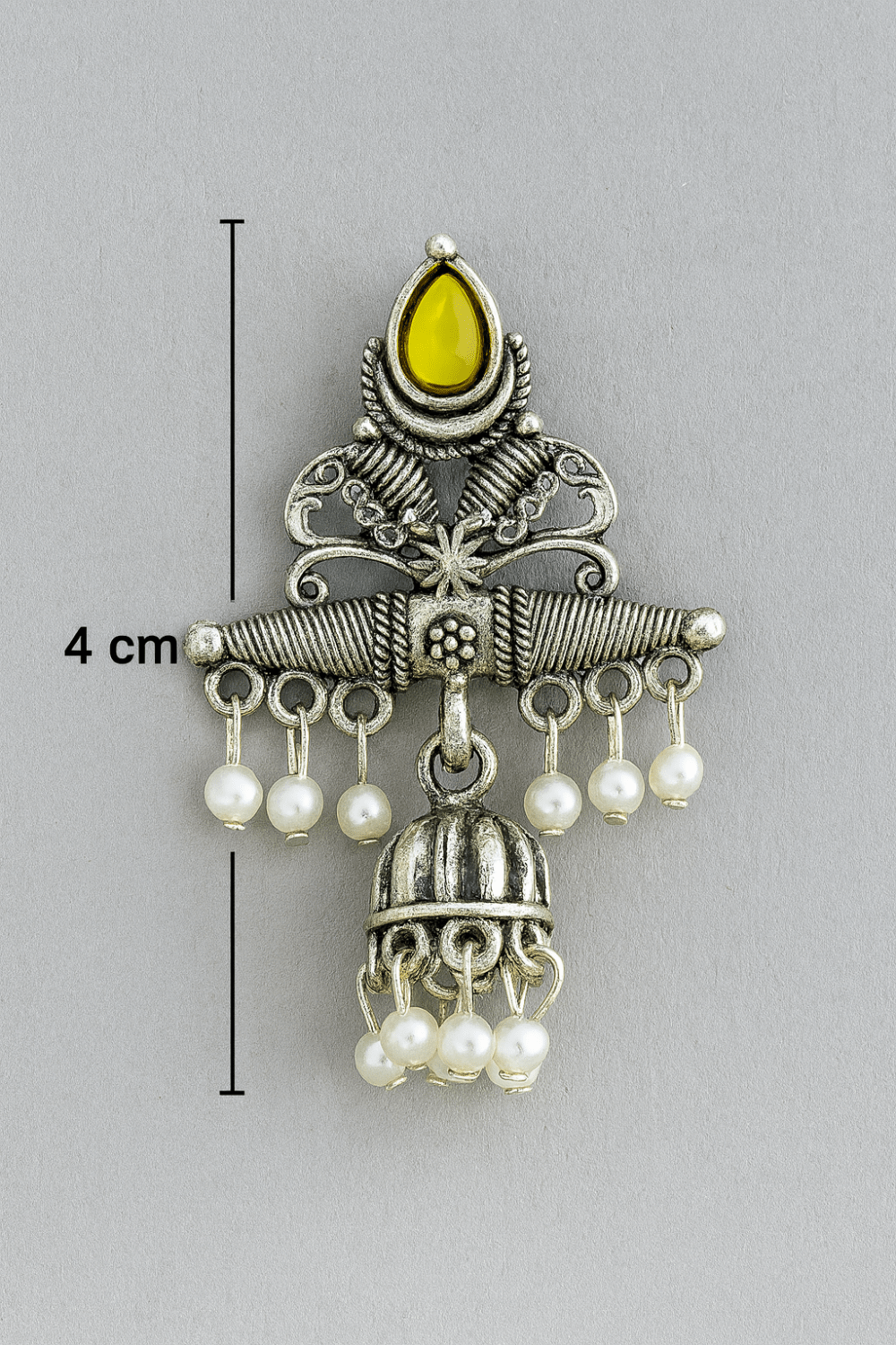 yellow-traditional-oxidized-earring