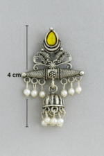 yellow-traditional-oxidized-earring