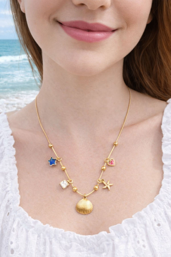 sea shell charm necklace