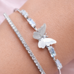 silver diamond bracelet