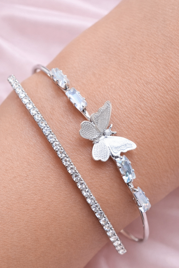 silver diamond bracelet