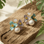 flower petal earrings