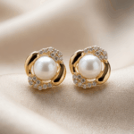 Pearl stud earrings