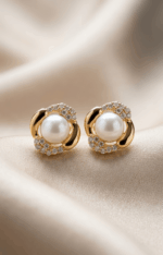 Pearl stud earrings