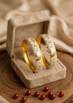 Elegant Handcrafted Enamel Bangles Set - Image 2