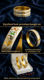 Elegant Handcrafted Enamel Bangles Set - Image 4