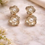 Pearl Flower Drop Earrings