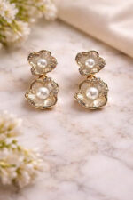 Pearl Flower Drop Earrings