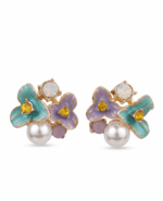 colorful flower earrings