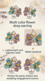 delegate flower earrings