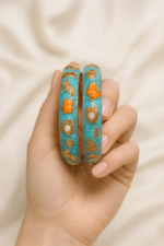 Sky Blue Meenakari Bangles