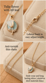 anti tarnish chain with pendant for girls and women