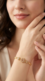 Stainless Steel Gold-Plated Heart Bracelet for Women - Image 2